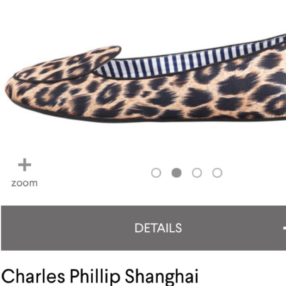 Charles Phillip Shanghai
Satin Leopard-Print Smoking Slipper